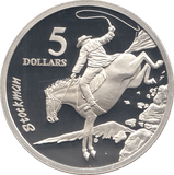 1996 SILVER PROOF FIVE DOLLARS AUSTRALIA STOCKMAN - SILVER WORLD COINS - Cambridgeshire Coins