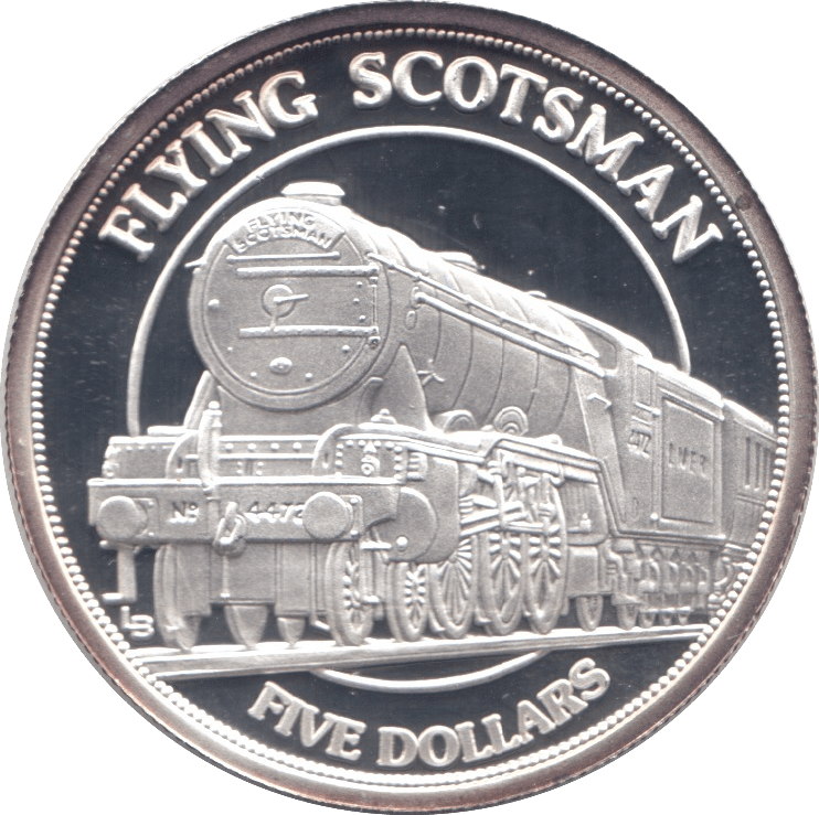 1996 SILVER PROOF FIVE DOLLARS CAYMAN ISLANDS - SILVER WORLD COINS - Cambridgeshire Coins