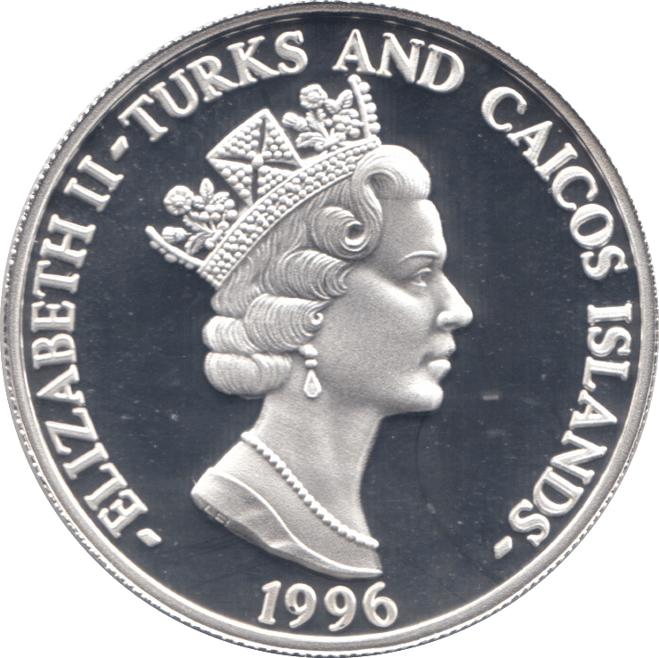 1996 SILVER PROOF FIVE DOLLARS CAYMAN ISLANDS - SILVER WORLD COINS - Cambridgeshire Coins