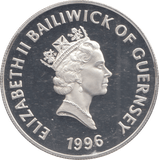 1996 SILVER PROOF FIVE POUNDS EUROPEAN FOOTBALL - 50P Silver Proof - Cambridgeshire Coins