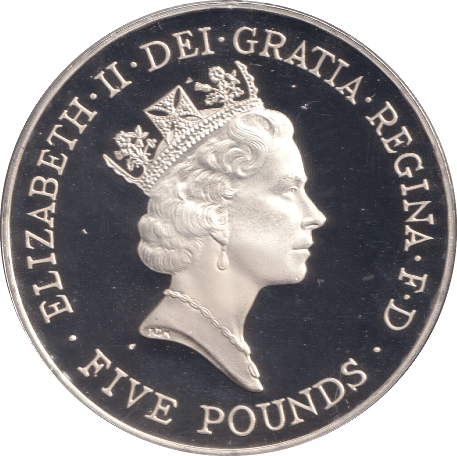 1996 SILVER PROOF FIVE POUNDS - Cambridgeshire Coins