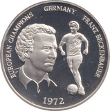 1996 SILVER PROOF FRANZ BECKENBAUER ROYAL MINT EUROPEAN FOOTBALL CHAMPIONS - SILVER WORLD COINS - Cambridgeshire Coins