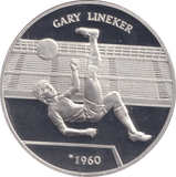 1996 SILVER PROOF GARY LINEKER EUROPEAN FOOTBALL CHAMPIONSHIP - SILVER WORLD COINS - Cambridgeshire Coins