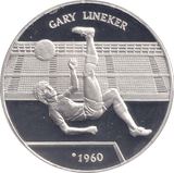 1996 SILVER PROOF GARY LINEKER ROYAL MINT EUROPEAN FOOTBALL CHAMPIONS - SILVER WORLD COINS - Cambridgeshire Coins