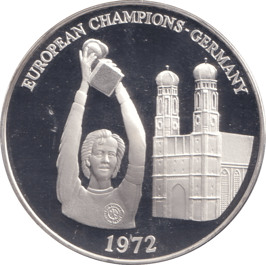 1996 SILVER PROOF GERMANY EUROPEAN FOOTBALL CHAMPIONSHIP - SILVER WORLD COINS - Cambridgeshire Coins