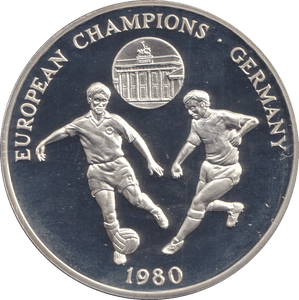 1996 SILVER PROOF GERMANY EUROPEAN FOOTBALL CHAMPIONSHIP - SILVER WORLD COINS - Cambridgeshire Coins