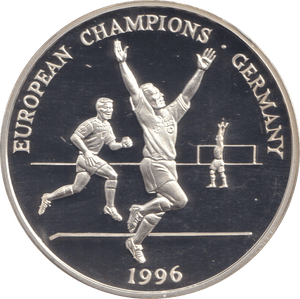 1996 SILVER PROOF GERMANY EUROPEAN FOOTBALL CHAMPIONSHIP - SILVER WORLD COINS - Cambridgeshire Coins