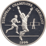 1996 SILVER PROOF GERMANY EUROPEAN FOOTBALL CHAMPIONSHIP - SILVER WORLD COINS - Cambridgeshire Coins