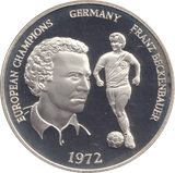 1996 SILVER PROOF GERMANY FRANZ BECKENBAUER EUROPEAN FOOTBALL CHAMPIONSHIP - SILVER WORLD COINS - Cambridgeshire Coins