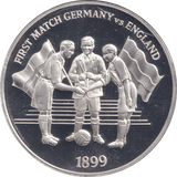 1996 SILVER PROOF GERMANY VS ENGLAND EUROPEAN FOOTBALL CHAMPIONSHIP - SILVER WORLD COINS - Cambridgeshire Coins