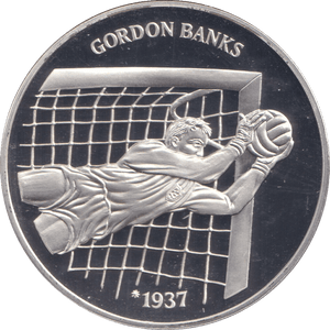 1996 SILVER PROOF GORDON BANKS EUROPEAN FOOTBALL CHAMPIONSHIP - SILVER WORLD COINS - Cambridgeshire Coins