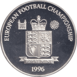 1996 SILVER PROOF GORDON BANKS ROYAL MINT EUROPEAN FOOTBALL CHAMPIONS - SILVER WORLD COINS - Cambridgeshire Coins