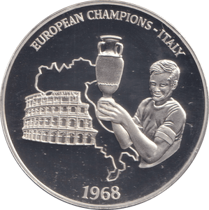 1996 SILVER PROOF ITALY EUROPEAN FOOTBALL CHAMPIONSHIP - SILVER WORLD COINS - Cambridgeshire Coins