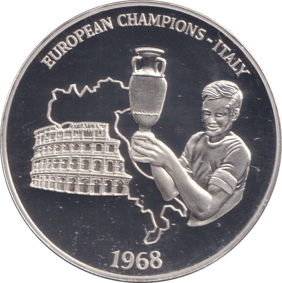 1996 SILVER PROOF ITALY EUROPEAN FOOTBALL CHAMPIONSHIP - SILVER WORLD COINS - Cambridgeshire Coins
