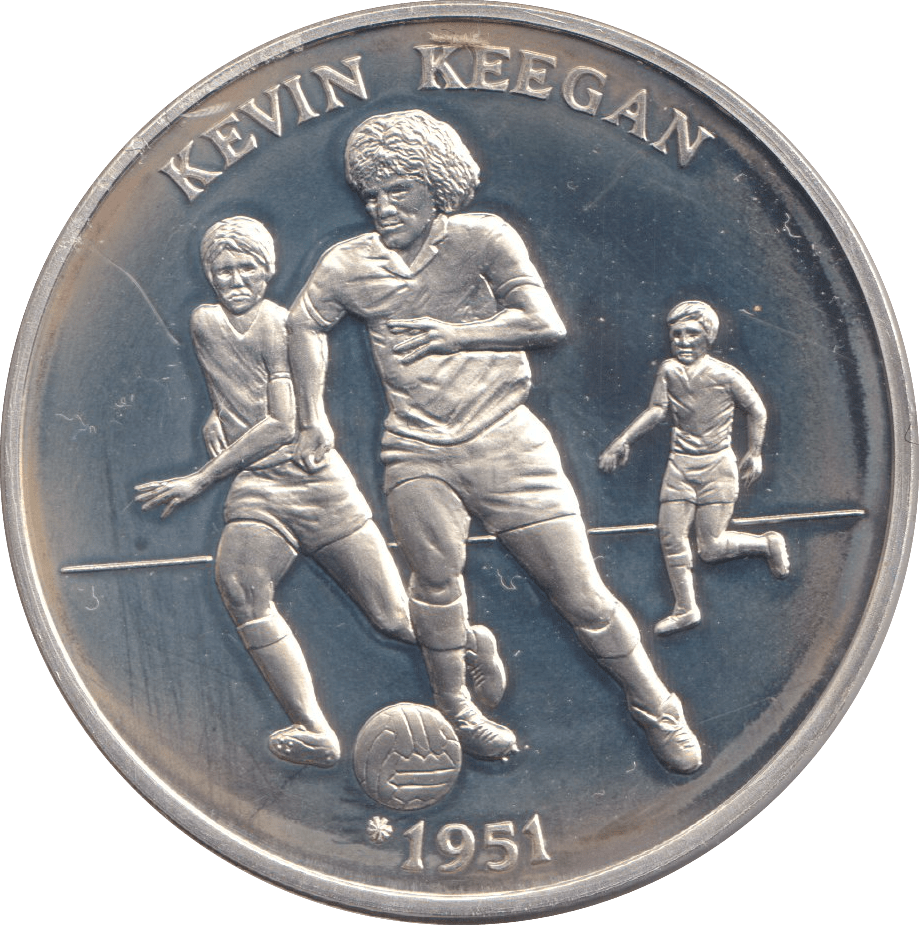 1996 SILVER PROOF KEVIN KEEGAN ROYAL MINT EUROPEAN FOOTBALL CHAMPIONS - SILVER WORLD COINS - Cambridgeshire Coins