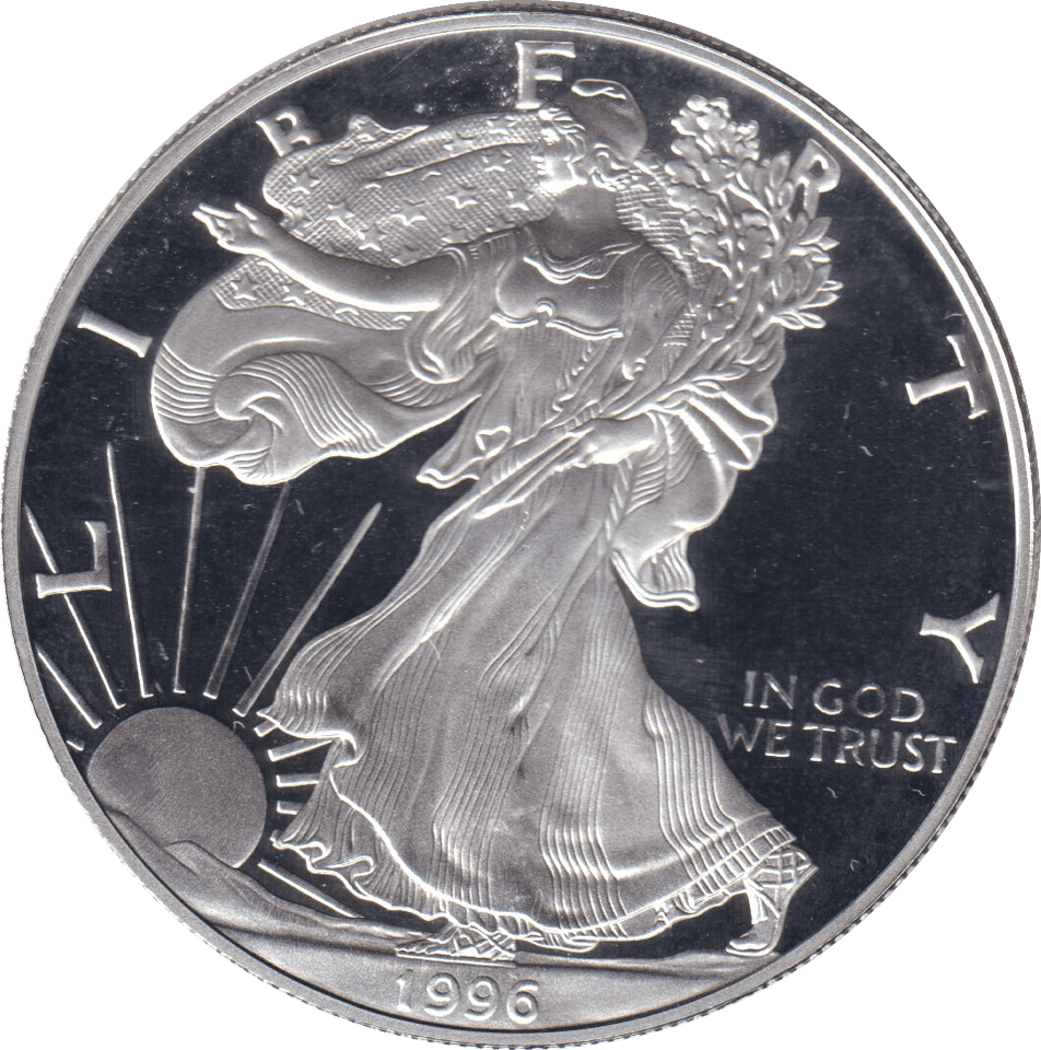 1996 SILVER PROOF LIBERTY DOLLAR USA - SILVER WORLD COINS - Cambridgeshire Coins