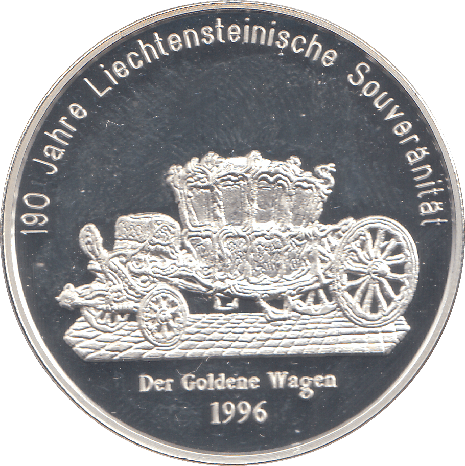 1996 SILVER PROOF LIECHTENSTEIN 20 EURO - WORLD COINS - Cambridgeshire Coins