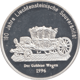 1996 SILVER PROOF LIECHTENSTEIN 20 EURO - WORLD COINS - Cambridgeshire Coins