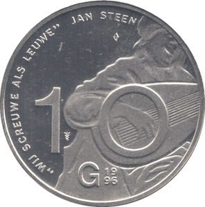 1996 SILVER PROOF NETHERLAND 10 GULDEN - SILVER WORLD COINS - Cambridgeshire Coins