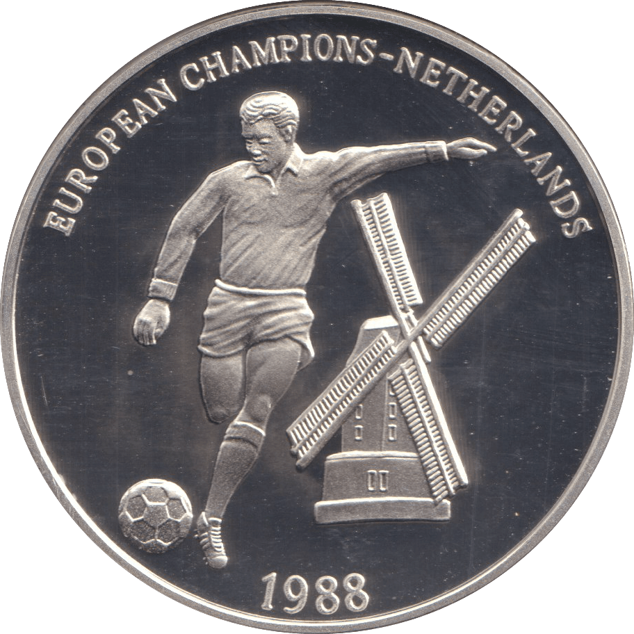 1996 SILVER PROOF NETHERLANDS EUROPEAN FOOTBALL CHAMPIONSHIP - SILVER WORLD COINS - Cambridgeshire Coins
