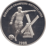 1996 SILVER PROOF NETHERLANDS EUROPEAN FOOTBALL CHAMPIONSHIP - SILVER WORLD COINS - Cambridgeshire Coins