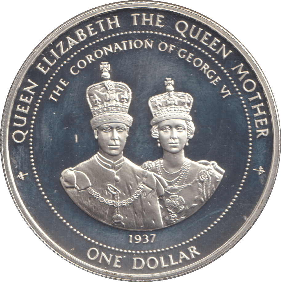 1996 SILVER PROOF ONE DOLLAR CORONATION OF GEORGE VI - SILVER WORLD COINS - Cambridgeshire Coins