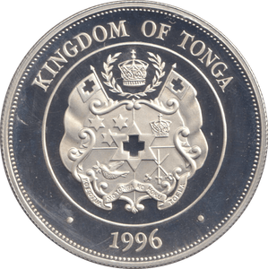 1996 SILVER PROOF ONE PA'ANGA CORONATION OF ELIZABETH - SILVER WORLD COINS - Cambridgeshire Coins