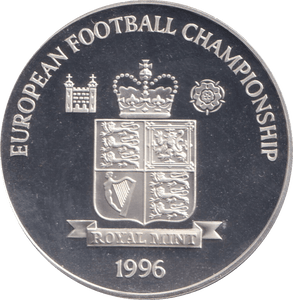 1996 SILVER PROOF ROBERT FRANCIS BOBBY MOORE ROYAL MINT EUROPEAN FOOTBALL CHAMPIONS - SILVER WORLD COINS - Cambridgeshire Coins