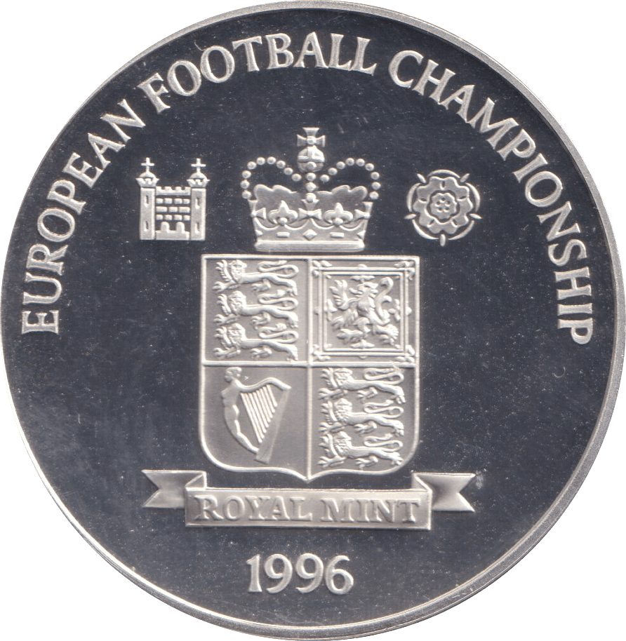 1996 SILVER PROOF ROBERT FRANCIS BOBBY MOORE ROYAL MINT EUROPEAN FOOTBALL CHAMPIONS - SILVER WORLD COINS - Cambridgeshire Coins