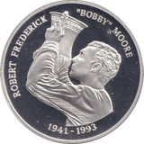 1996 SILVER PROOF ROBERT FREDERICK "BOBBY" MOORE EUROPEAN FOOTBALL CHAMPIONSHIP - SILVER WORLD COINS - Cambridgeshire Coins