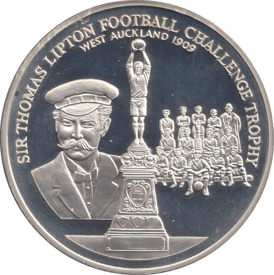 1996 SILVER PROOF SIR THOMAS LIPTON FOOTBALL CHALLENGE TROPHY ROYAL MINT EUROPEAN FOOTBALL CHAMPIONS - SILVER WORLD COINS - Cambridgeshire Coins