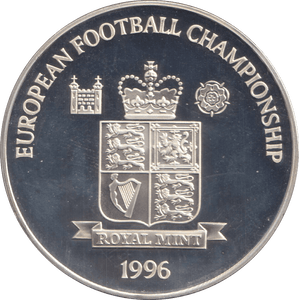 1996 SILVER PROOF SIR THOMAS LIPTON FOOTBALL CHALLENGE TROPHY ROYAL MINT EUROPEAN FOOTBALL CHAMPIONS - SILVER WORLD COINS - Cambridgeshire Coins