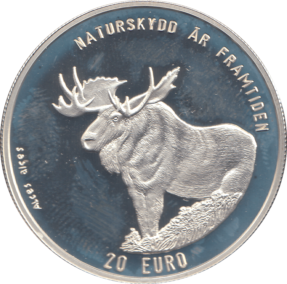 1996 SILVER PROOF SWEDEN 20 EURO - WORLD COINS - Cambridgeshire Coins