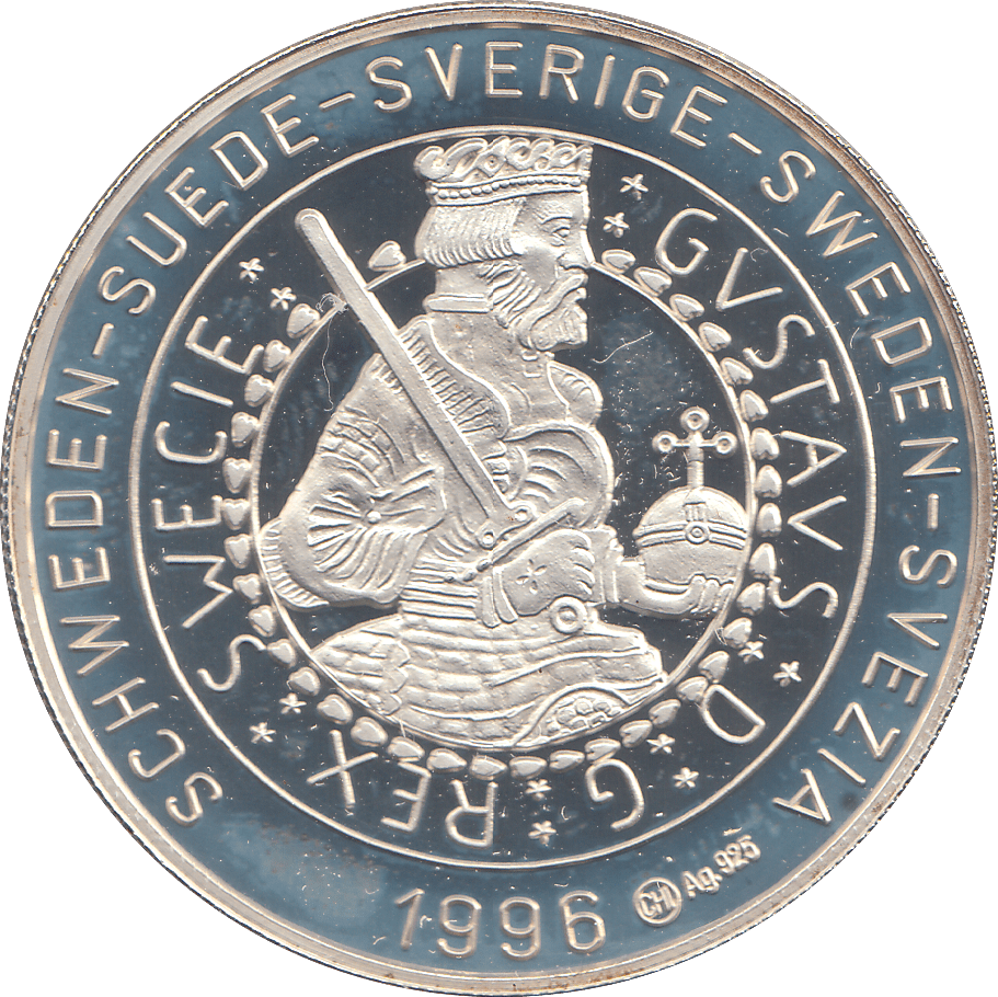 1996 SILVER PROOF SWEDEN 20 EURO - WORLD COINS - Cambridgeshire Coins