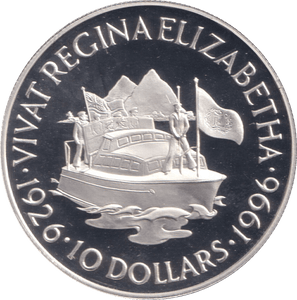 1996 SILVER PROOF TEN DOLLAR EAST CARIBBEAN STATES - SILVER WORLD COINS - Cambridgeshire Coins
