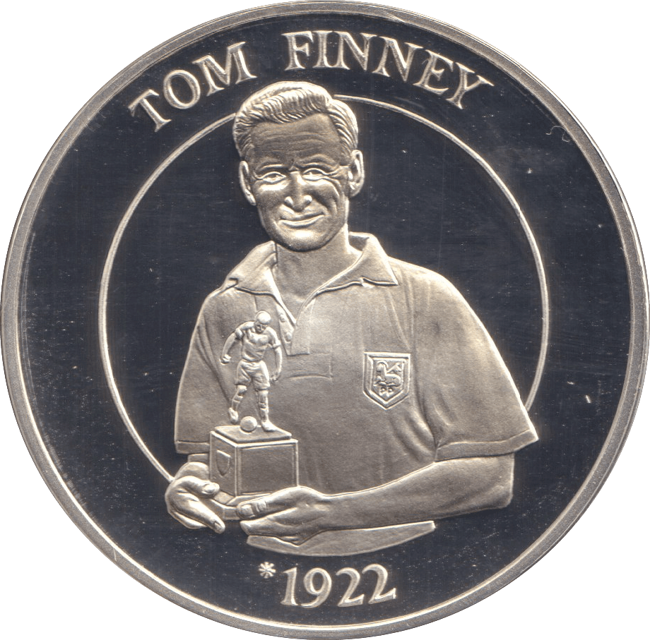 1996 SILVER PROOF TOM FINNEY EUROPEAN FOOTBALL CHAMPIONSHIP - SILVER WORLD COINS - Cambridgeshire Coins