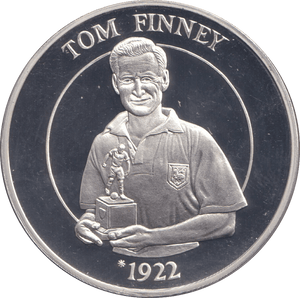 1996 SILVER PROOF TOM FINNEY ROYAL MINT EUROPEAN FOOTBALL CHAMPIONS - SILVER WORLD COINS - Cambridgeshire Coins