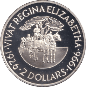 1996 SILVER PROOF TWO DOLLAR BERMUDA - SILVER WORLD COINS - Cambridgeshire Coins