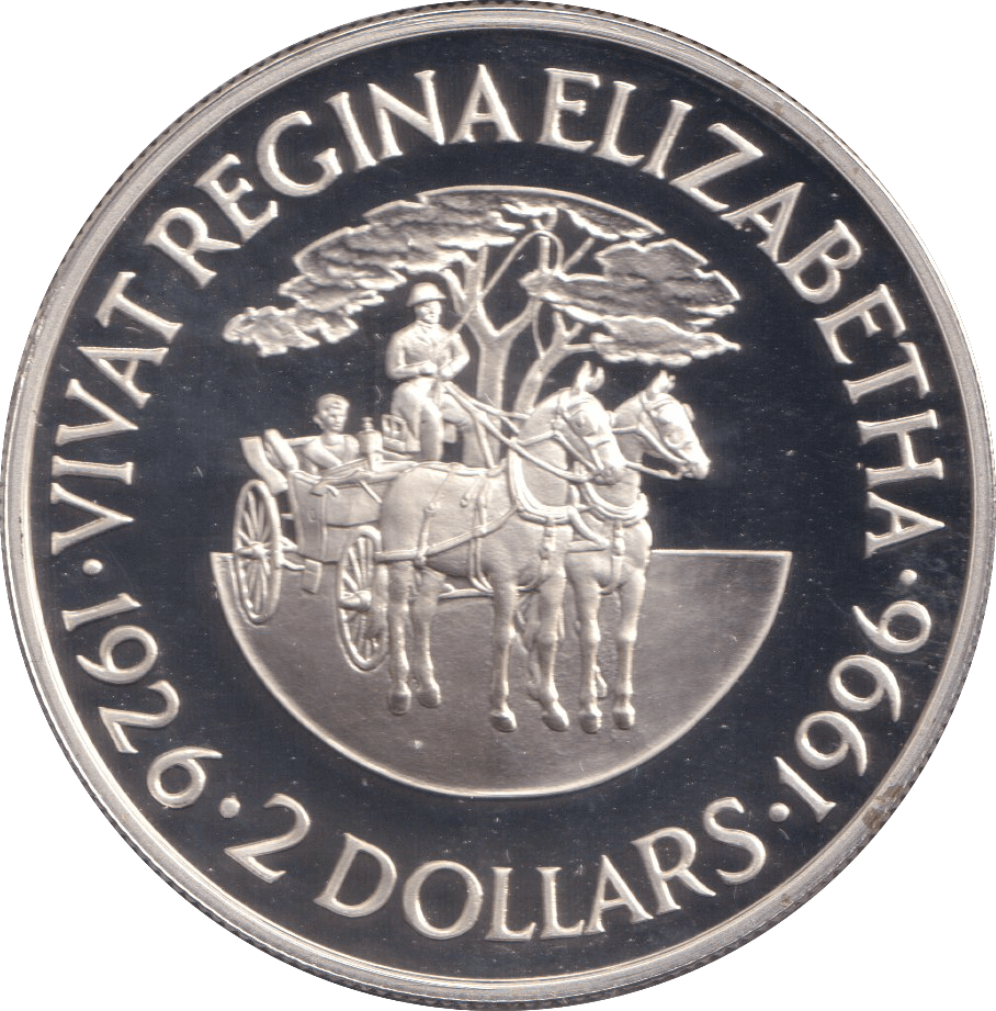 1996 SILVER PROOF TWO DOLLAR BERMUDA - SILVER WORLD COINS - Cambridgeshire Coins