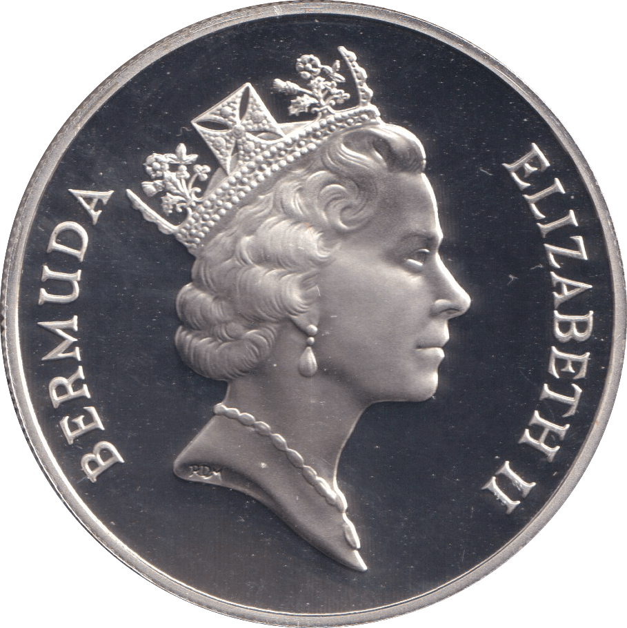 1996 SILVER PROOF TWO DOLLAR BERMUDA - SILVER WORLD COINS - Cambridgeshire Coins