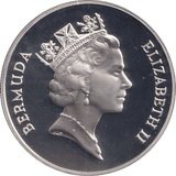 1996 SILVER PROOF TWO DOLLAR BERMUDA - SILVER WORLD COINS - Cambridgeshire Coins