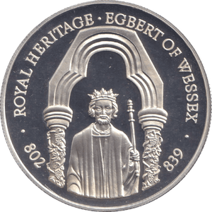 1996 SILVER PROOF TWO POUND ROYAL HERITAGE EGBERT OF WESSEX - SILVER WORLD COINS - Cambridgeshire Coins
