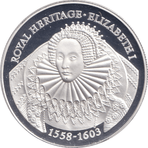 1996 SILVER PROOF TWO POUND ROYAL HERITAGE ELIZABETH I - SILVER WORLD COINS - Cambridgeshire Coins