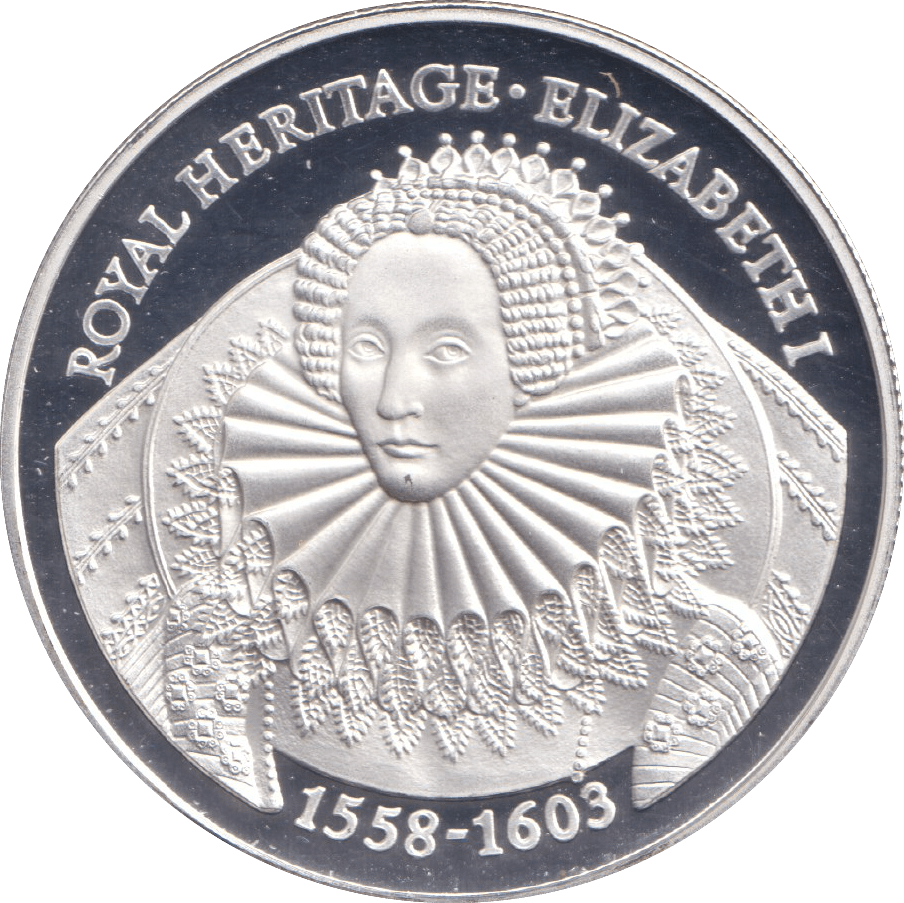 1996 SILVER PROOF TWO POUND ROYAL HERITAGE ELIZABETH I - SILVER WORLD COINS - Cambridgeshire Coins