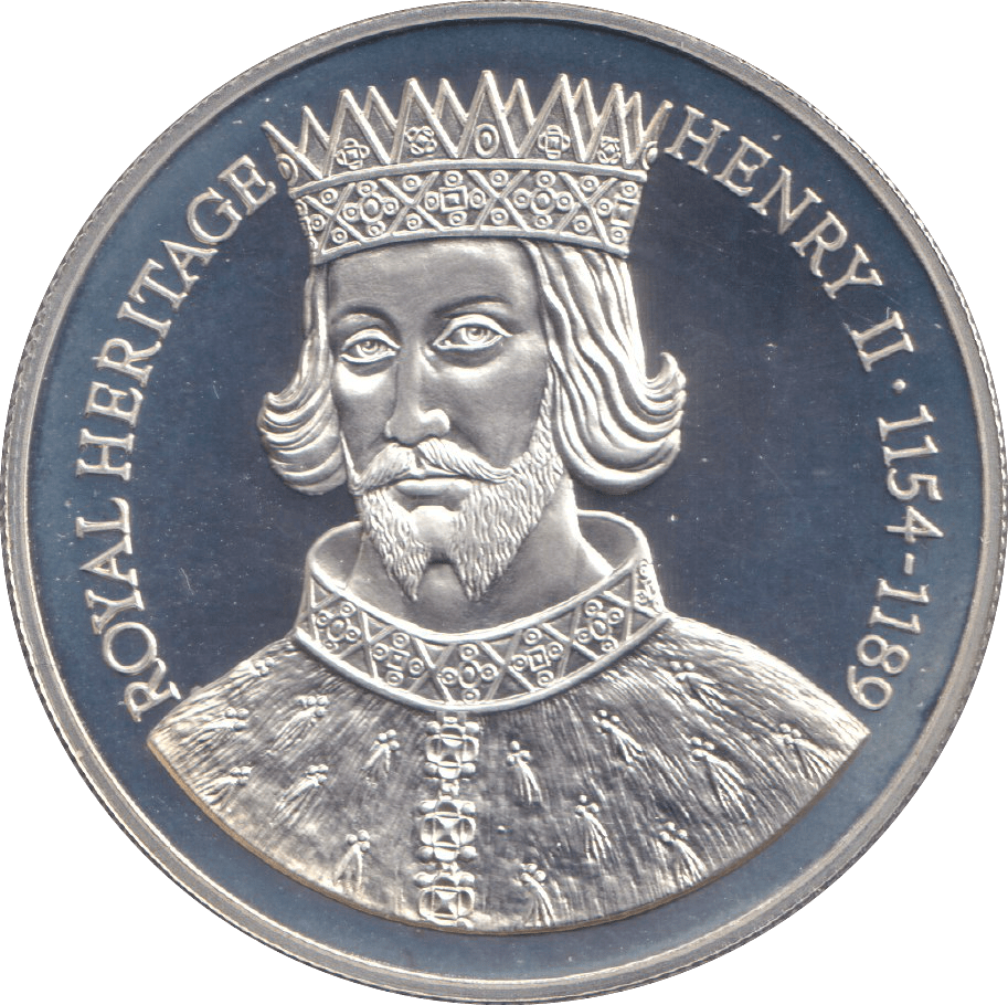 1996 SILVER PROOF TWO POUND ROYAL HERITAGE HENRY II - SILVER WORLD COINS - Cambridgeshire Coins