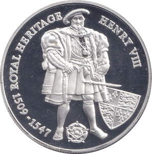 1996 SILVER PROOF TWO POUND ROYAL HERITAGE HENRY VIII - SILVER WORLD COINS - Cambridgeshire Coins