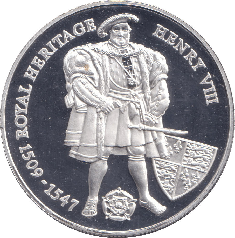 1996 SILVER PROOF TWO POUND ROYAL HERITAGE HENRY VIII - SILVER WORLD COINS - Cambridgeshire Coins