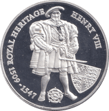 1996 SILVER PROOF TWO POUND ROYAL HERITAGE HENRY VIII - SILVER WORLD COINS - Cambridgeshire Coins