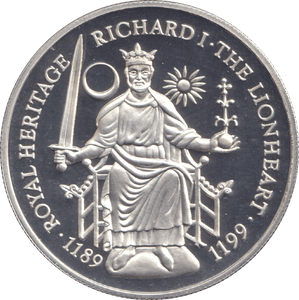 1996 SILVER PROOF TWO POUND ROYAL HERITAGE RICHARD I THE LIONHEART - SILVER WORLD COINS - Cambridgeshire Coins