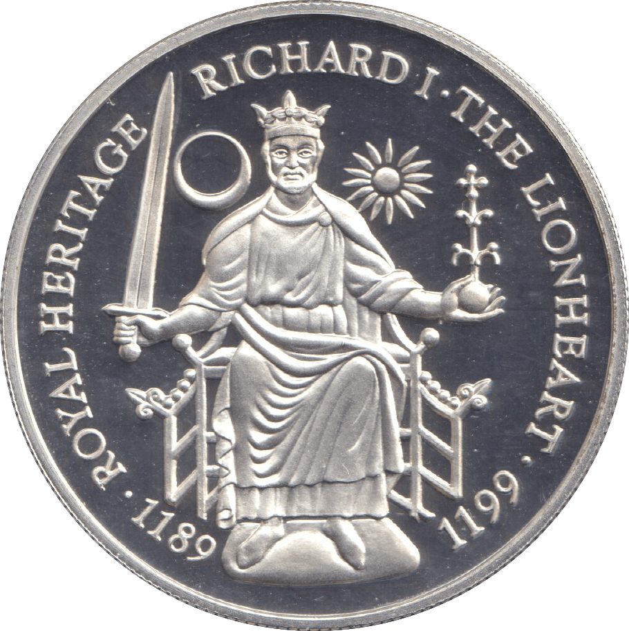 1996 SILVER PROOF TWO POUND ROYAL HERITAGE RICHARD I THE LIONHEART - SILVER WORLD COINS - Cambridgeshire Coins